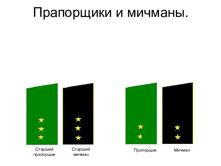 Прапорщики и мичманы. Старший прапорщик Старший мичман Прапорщик Мичман