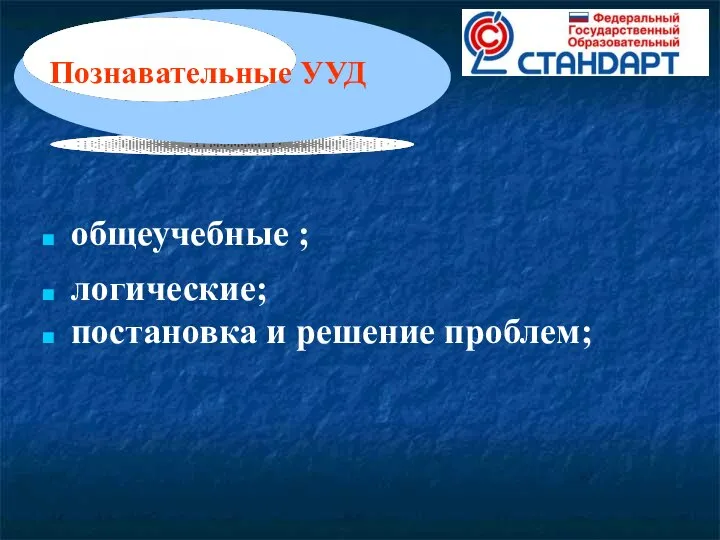 общеучебные ; логические; постановка и решение проблем; Познавательные УУД