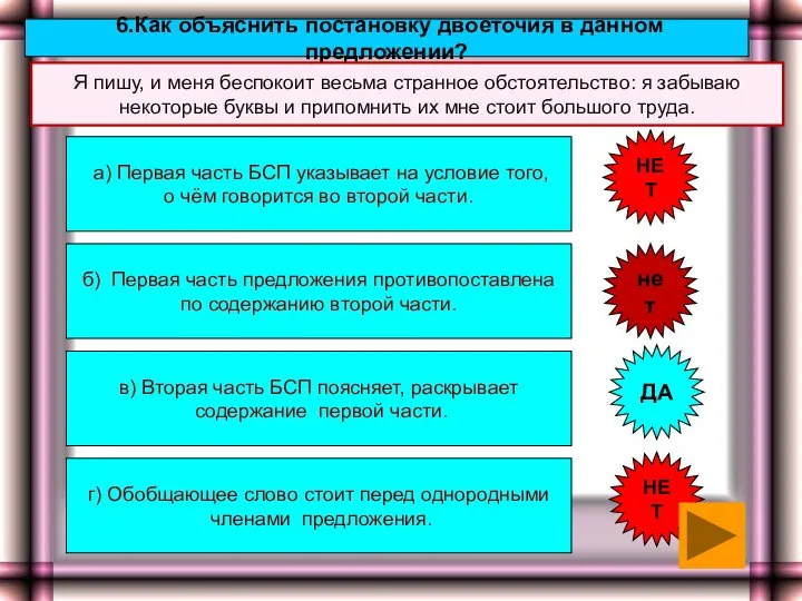 6.Как объяснить постановку двоеточия в данном предложении? г) Обобщающее слово стоит