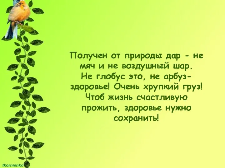 Получен от природы дар - не мяч и не воздушный шар.