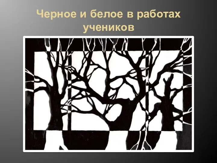 Черное и белое в работах учеников