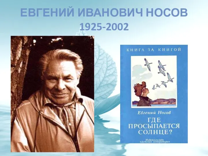 ЕВГЕНИЙ ИВАНОВИЧ НОСОВ 1925-2002