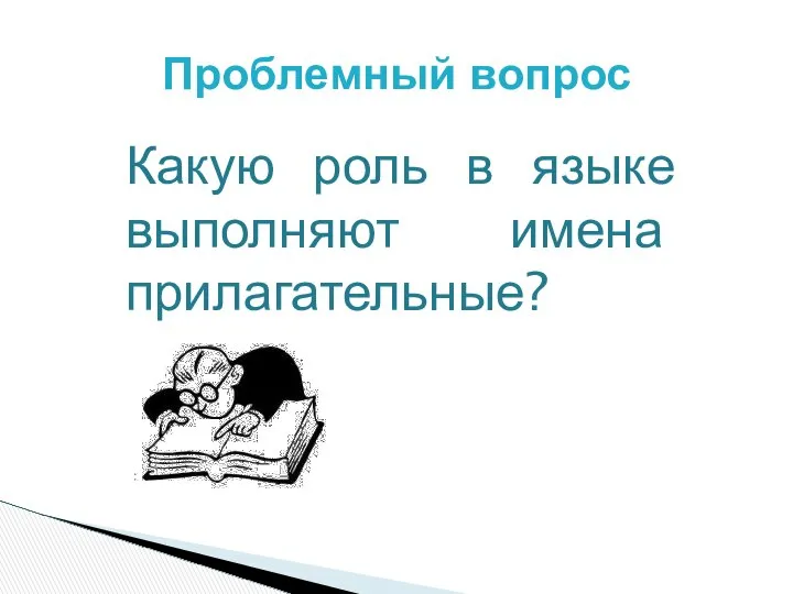 Какую роль в языке выполняют имена прилагательные? Проблемный вопрос