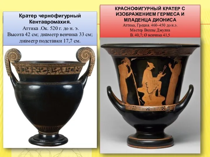 КРАТЕ́Р (греч. krater, от kerannymi — "смешиваю") — древнегреческий сосуд для