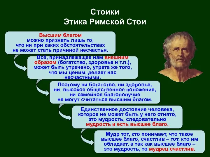 Высшим благом можно признать лишь то, что ни при каких обстоятельствах