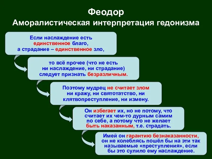 Если наслаждение есть единственное благо, а страдание – единственное зло, то