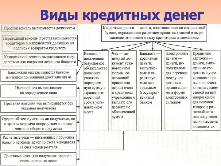 Виды кредитных денег