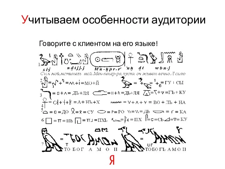 Говорите с клиентом на его языке! Учитываем особенности аудитории