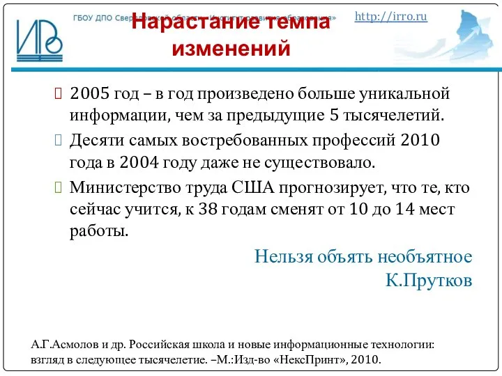 Нарастание темпа изменений 2005 год – в год произведено больше уникальной