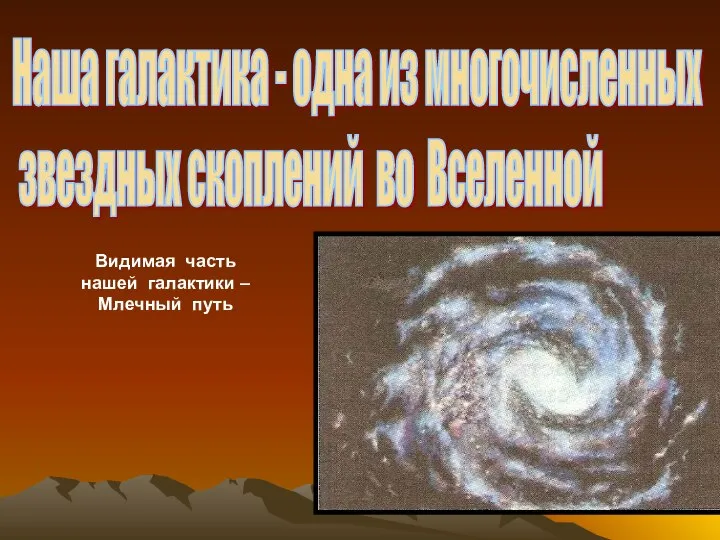 Наша галактика - одна из многочисленных звездных скоплений во Вселенной Видимая