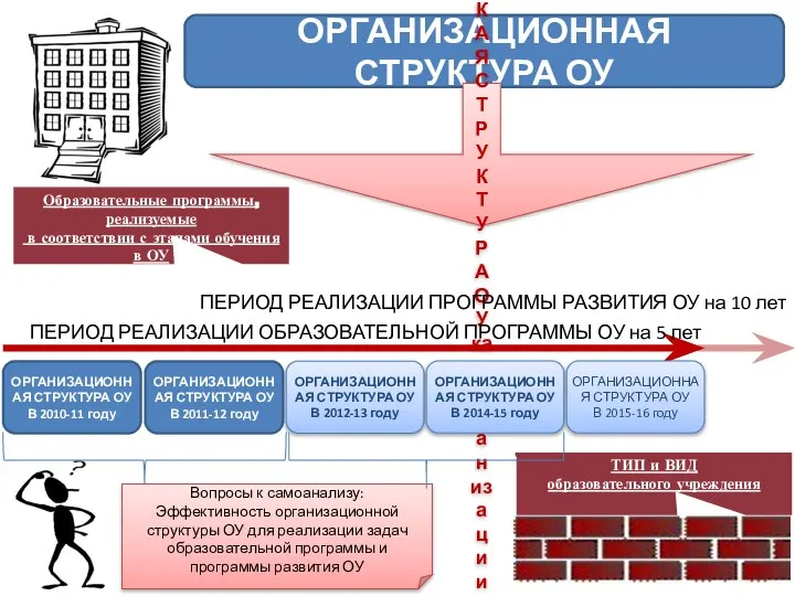 ОРГАНИЗАЦИОННАЯ СТРУКТУРА ОУ - это ДИНАМИЧЕСКАЯ СТРУКТУРА ОУ как организации ТИП