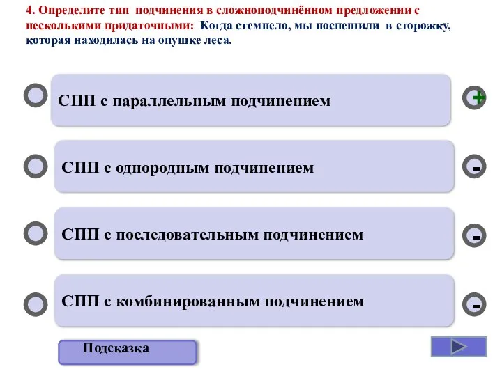 СПП с параллельным подчинением СПП с однородным подчинением СПП с последовательным