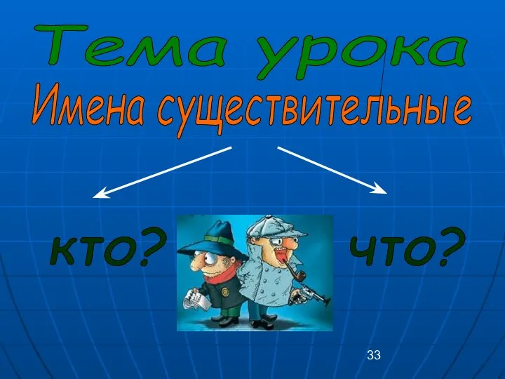 что? кто? Имена существительные Тема урока