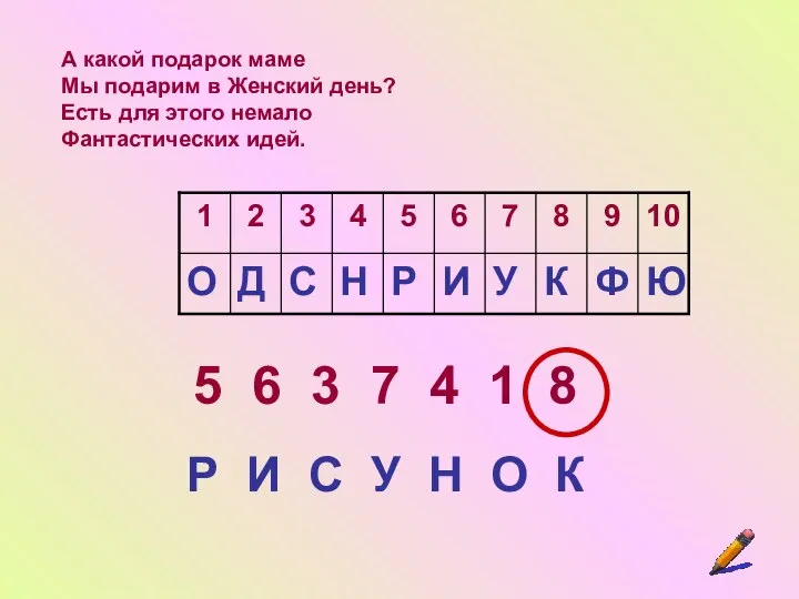 А какой подарок маме Мы подарим в Женский день? Есть для этого немало Фантастических идей.