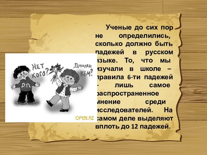 Ученые до сих пор не определились, сколько должно быть падежей в