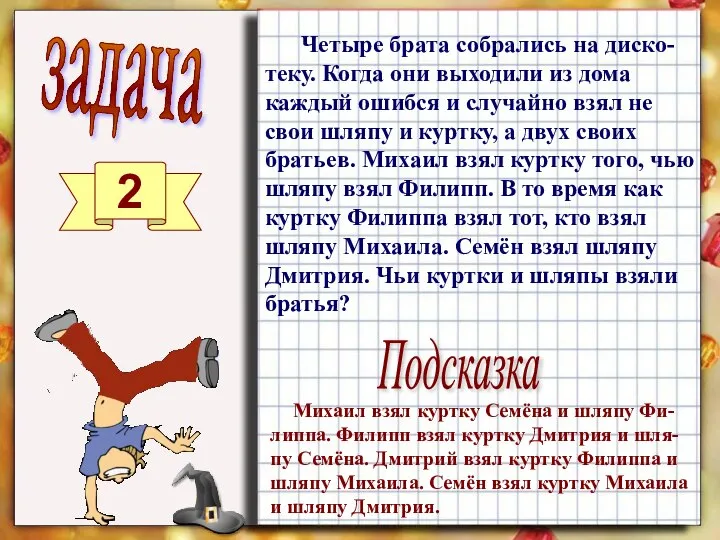 Четыре брата собрались на диско-теку. Когда они выходили из дома каждый