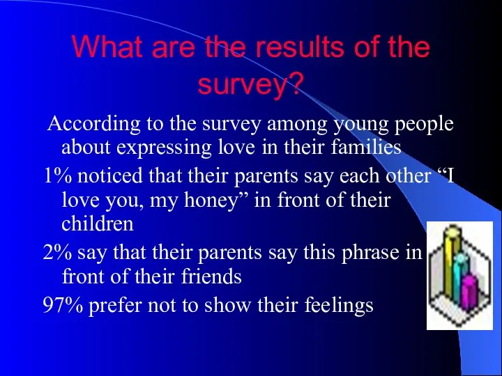 What are the results of the survey? According to the survey