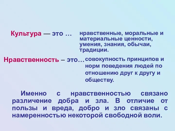 совокупность принципов и норм поведения людей по отношению друг к другу