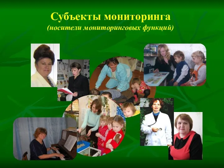 Субъекты мониторинга (носители мониторинговых функций)