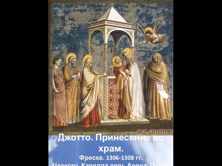 Джотто. Принесение во храм. Фреска. 1306-1308 гг. Церковь Капелла дель Арена, Падуя