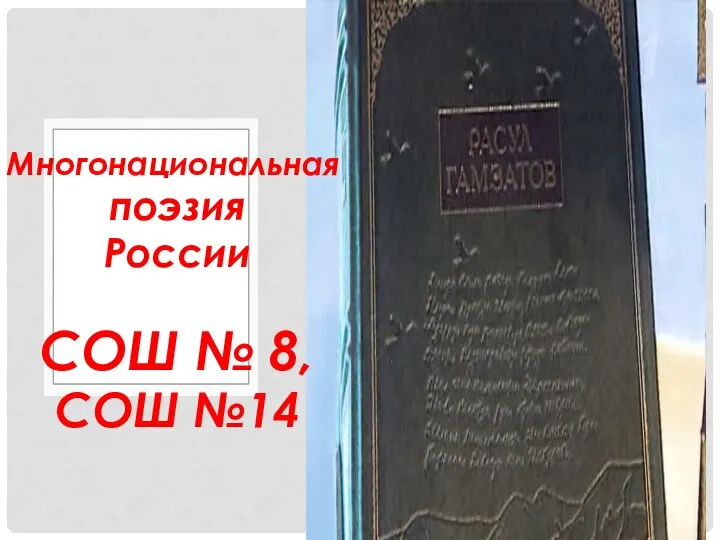 Многонациональная поэзия России СОШ № 8, СОШ №14