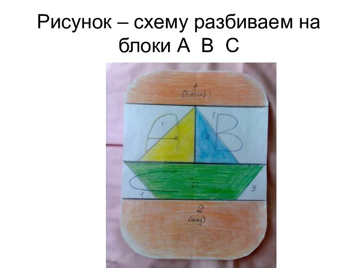 Рисунок – схему разбиваем на блоки А В С