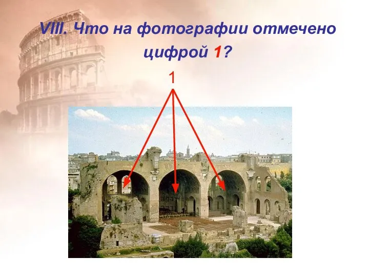 VIII. Что на фотографии отмечено цифрой 1? 1