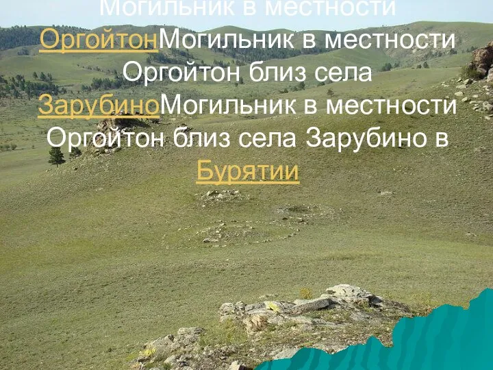 Могильник в местности ОргойтонМогильник в местности Оргойтон близ села ЗарубиноМогильник в