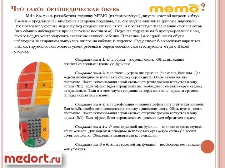 Что такое ортопедическая обувь ? Mdh Sp. z.o.o. разработали подошву МЕМО