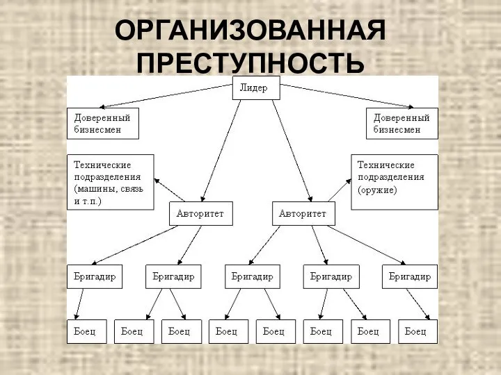 ОРГАНИЗОВАННАЯ ПРЕСТУПНОСТЬ