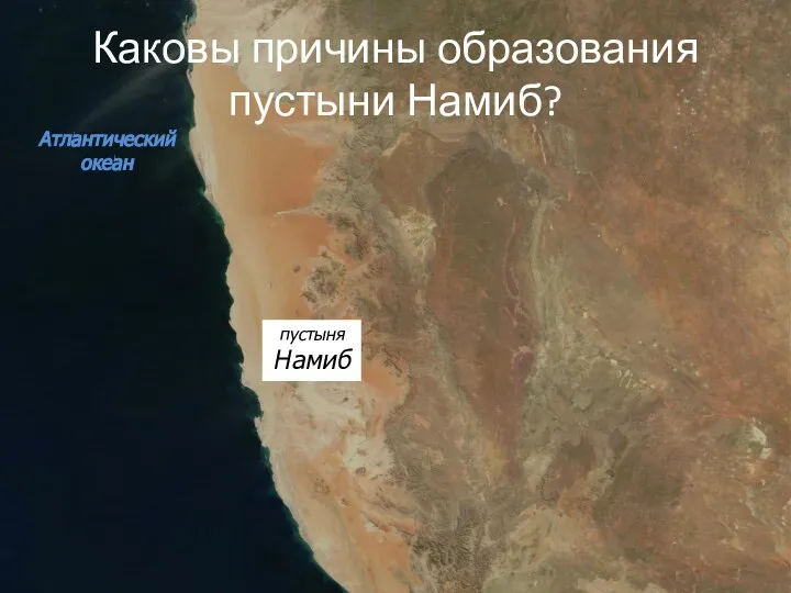 пустыня Намиб Атлантический океан Каковы причины образования пустыни Намиб?
