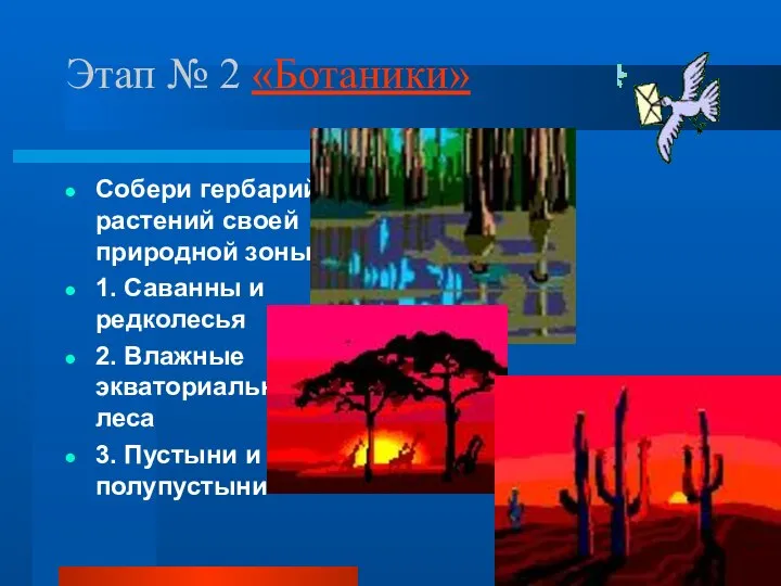 Этап № 2 «Ботаники» Собери гербарий растений своей природной зоны: 1.