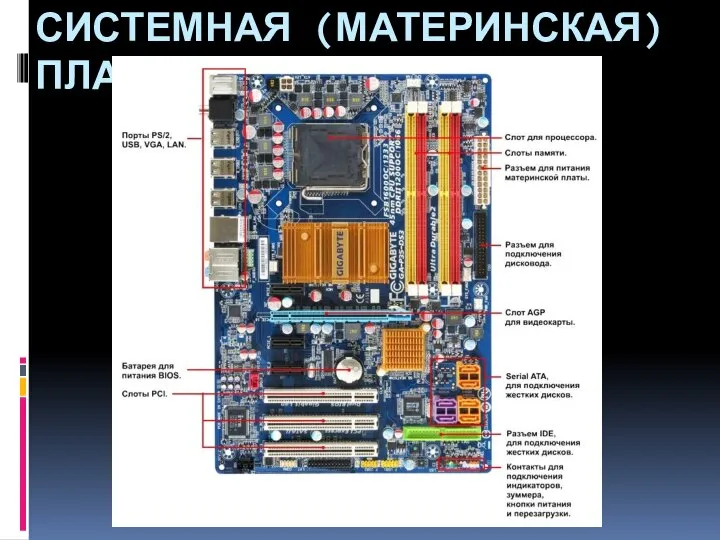 СИСТЕМНАЯ (МАТЕРИНСКАЯ) ПЛАТА