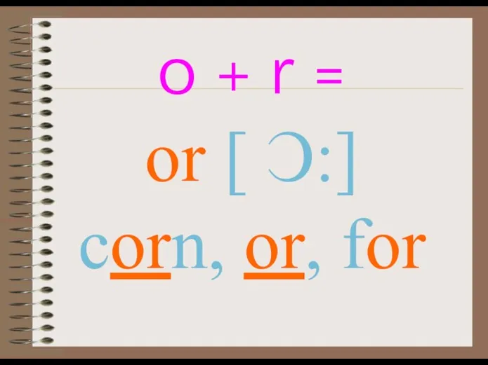 o + r = or [ Ͻ:] corn, or, for