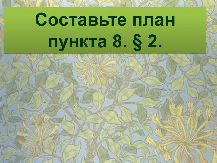 Составьте план пункта 8. § 2.