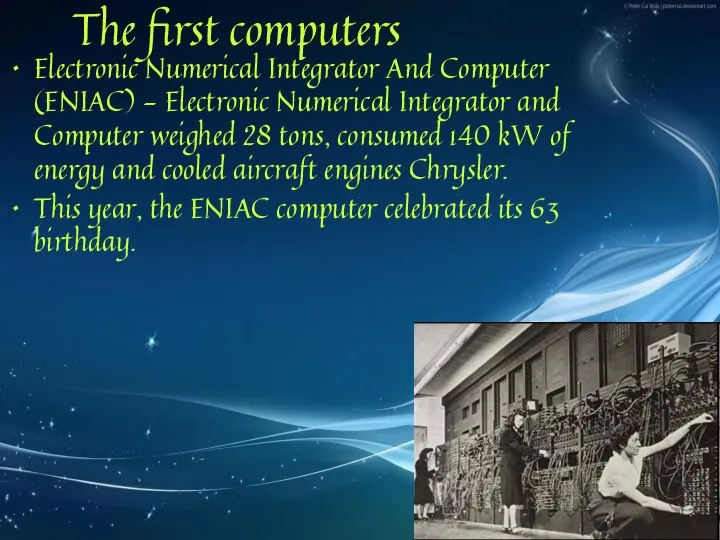 Electronic Numerical Integrator And Computer (ENIAC) - Electronic Numerical Integrator and