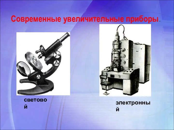 Современные увеличительные приборы. световой электронный