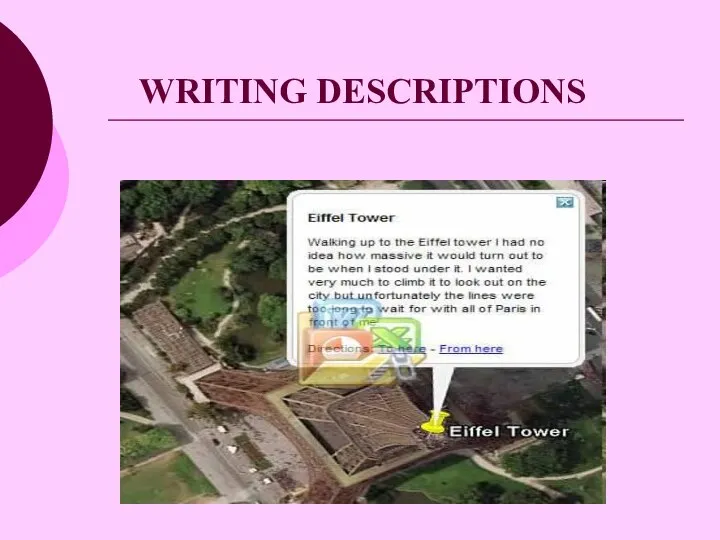 WRITING DESCRIPTIONS