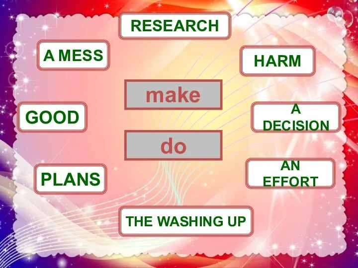 A MESS THE WASHING UP GOOD make HARM PLANS AN EFFORT A DECISION RESEARCH do