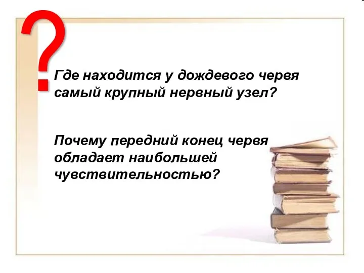 Где находится у дождевого червя самый крупный нервный узел? Почему передний