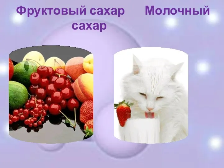 Фруктовый сахар Молочный сахар