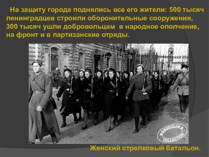 На защиту города поднялись все его жители: 500 тысяч ленинградцев строили