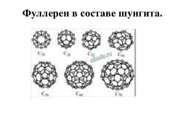 Фуллерен в составе шунгита.