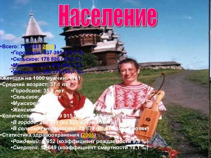 Всего: 716 281 (2002) Городское: 537 395 (75,0 %) Сельское: 178