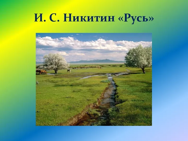 И. С. Никитин «Русь»