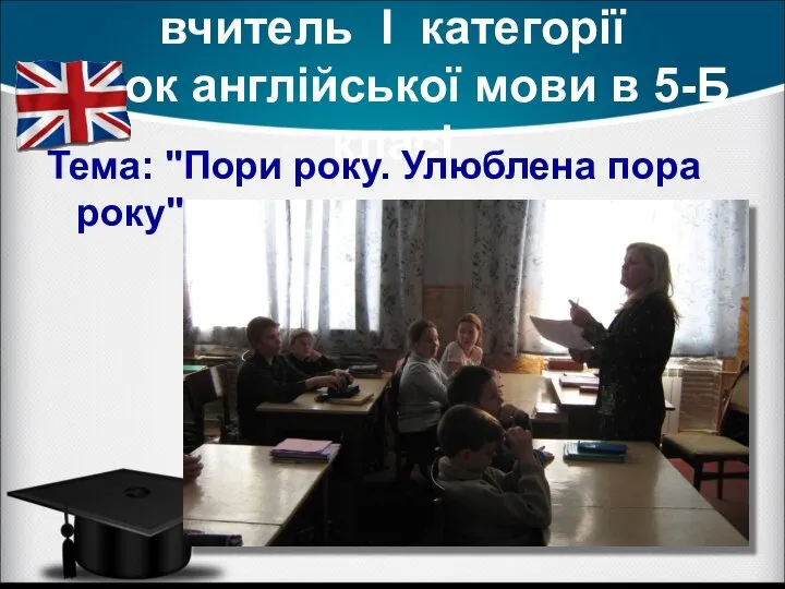 Голуб Лариса Яківна, вчитель І категорії Урок англійської мови в 5-Б