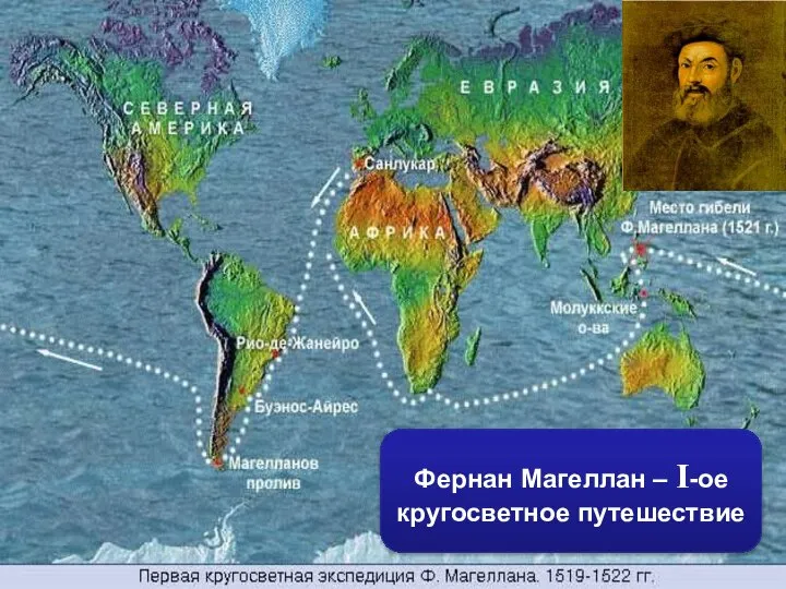 Фернан Магеллан – I-ое кругосветное путешествие