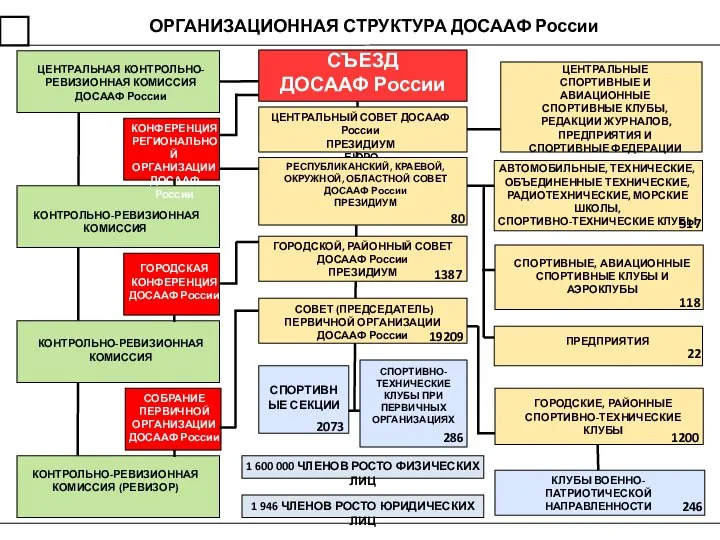 ОРГАНИЗАЦИОННАЯ СТРУКТУРА ДОСААФ России