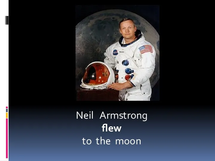 Neil Armstrong flew to the moon