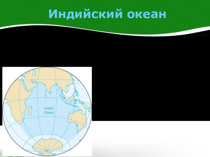 Индийский океан Индийский океан – третий по размеру океан Земли. На